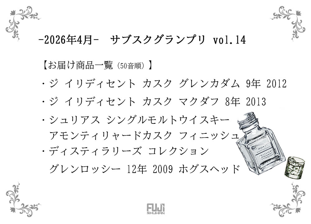 サブスクグランプリ お届けラインナップ